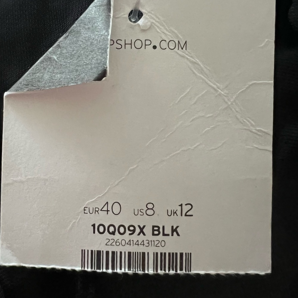 TopShop Black V Neck Wide Leg Jumpsuit NWT Size US 8 - Picture 9 of 11